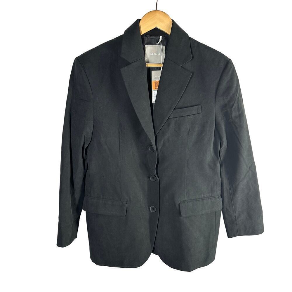 Everlane The 80s Blazer Black Oversized Size US 2 Business Minimalist Capsule